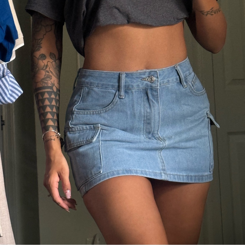 Denim Mini Skirt